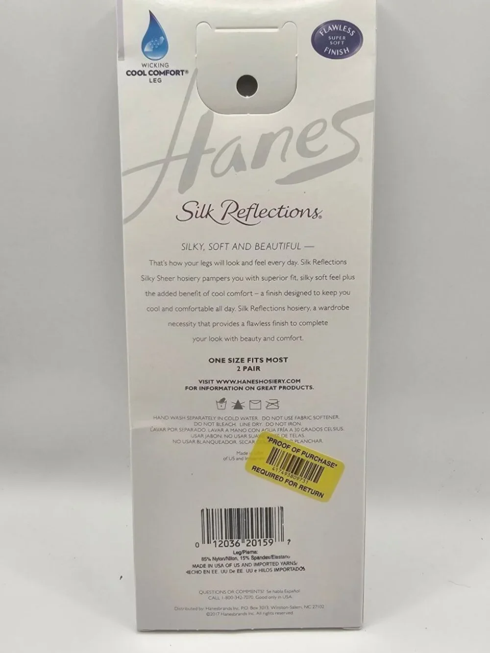 Hanes‎ Silk Reflections Silky Sheer Knee Highs Reinforced Toe Soft Taupe 2 Pairs